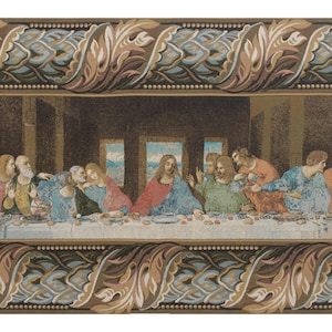 The Last Supper Tapestry: Italian Woven Religious Wall Art