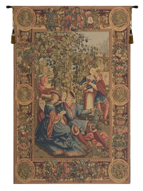 October Tapestry: Belgian Woven Renaissance Wall Hanging
