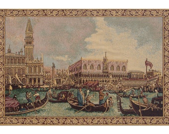 Wall Tapestry Bucintoro II Small European Wall Art, Coastal Dwelling Bedroom Wall Decor,Italian Woven Wall Hanging Tapestry Gift For Her/Him