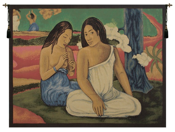 Gauguin Tapestry: Italian Jacquard Woven Belgian Wall Decor