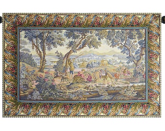 The Hunting Trip European Wall Tapestry - Landscape Background Wall Decor Art - Woven Italian Wall Tapestry - Decorative Unique Wall Hanging