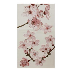 桜柄の白いテーブルランナー 花柄 春 ダイニング デコレーション ウェディング センターピース 桜 リネン