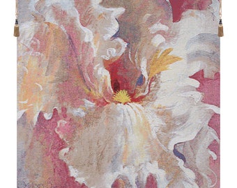Smallest Of Dreams by Simon Bull Wall Tapestry | White Floral Decorative Wall Art | European Wall Hanging Tapestry | Decor Woven Wall Art
