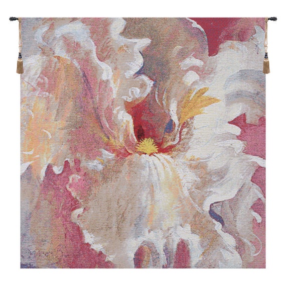 Simon Bull Floral Wall Tapestry: European Woven Art