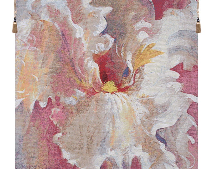 Simon Bull's European Woven Floral Tapestry Wallhanging: Elegant Contemporary Wall Art for Home Decor