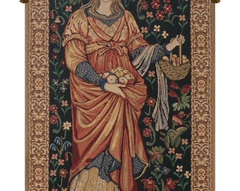 The Pomona European Wall Tapestry - William Morris Art Wall Hanging - Mille Fleurs Background Wall Décor Art - Floral Decorative Wall Art
