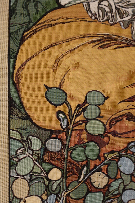 Mucha Topaze Tapestry | Art Nouveau Decorative Wall Hanging