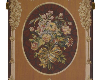 Petit Bouquet en Jaune European Wall Tapestry - Multicolor Floral Wall Tapestry - Woven Jacquard Wall Art - Decorative Flower Wall Hanging