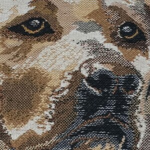 Yellow Labrador Tapestry Cushion Cover: Belgian Jacquard Woven Pillow (16x16 inch) image 9