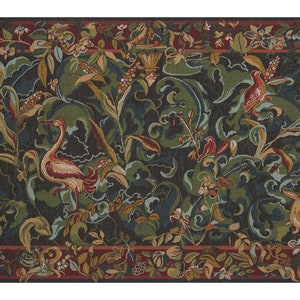 Animals Aristoloches Green European Wall Tapestry-Jacquard Woven Gobelin-Wall Hanging Artwork- Italian Decor Wall Art-Vintage Wall Hanging