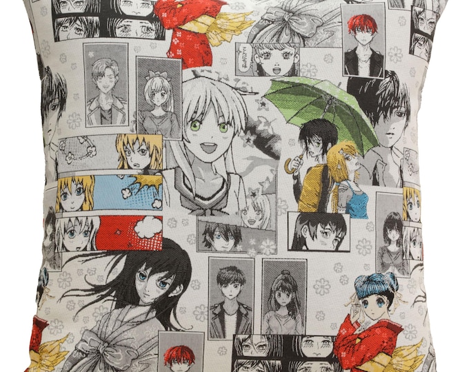 Anime Girl Tapestry Cushion Cover, Double Sided 18x18