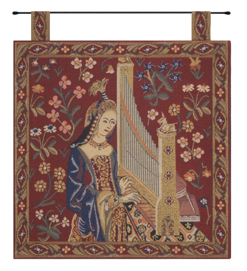 Louie, with Loops European Tapestry Wall Hanging - Woven Wall Hanging Tapestry - Decorative Fine Art Wall Hanging - Medieval Wall Art Décor