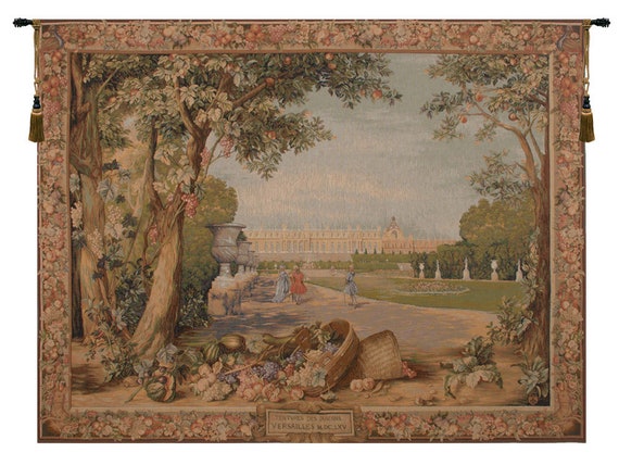 Versailles Garden Tapestry: French Jacquard Woven Wall Art (43x58 inch)