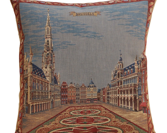 Brussels Tapestry Cushion Cover – Woven Belgian Couch Pillow (18x18")