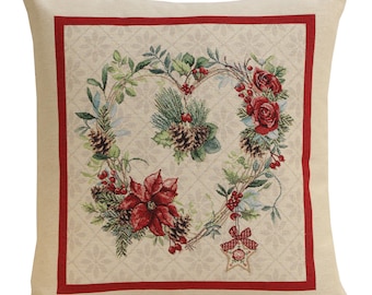 Elegant Nathalie Tapestry Throw Pillow Cushion Cover Jacquard Woven Sofa Decor