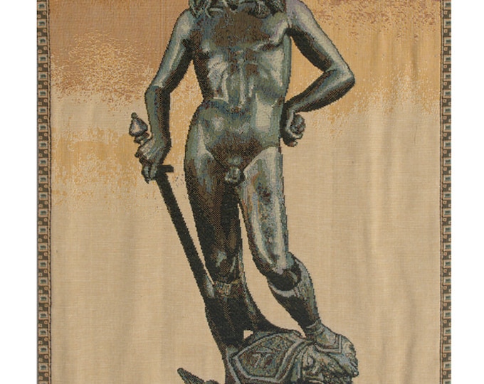 David by Donatello Tapestry: Italian Jacquard Woven Wall Art