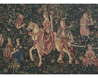 Noble Amazon Belgian Wall Tapestry - Medieval Woven Wall Hanging - Unique Decorative Wall Art for Home