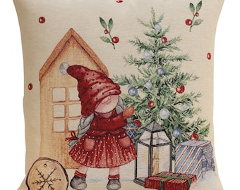 Vintage-Inspired Estelle Tapestry Cushion Cover: Elegant Floral Sofa Decor for Home & Living Room