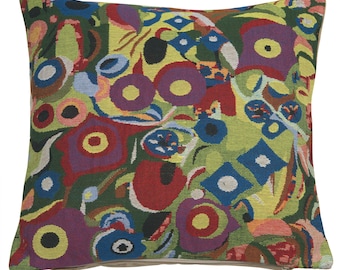 Klimt Swirls Tapestry Cushion Cover | Sofa Throw Pillow Cover | Decorative Klimt Cushion Case | 16x16 inch Square Pillowcase