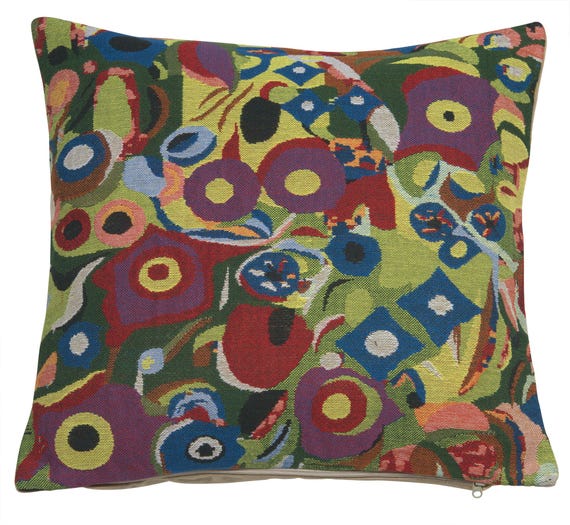 Klimt Swirls Tapestry Pillow Cover: Decorative Sofa Cushion (16x16 inch)