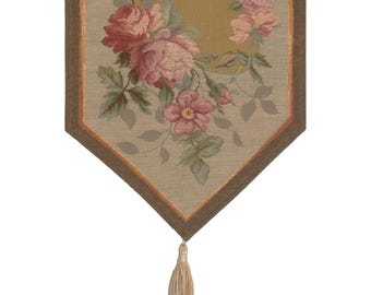 French Floral Roses Jacquard Woven Tapestry Table Runner - Elegant Home Decor 33x14