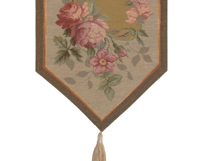 French Floral Roses Jacquard Woven Tapestry Table Runner - Elegant Home Decor (33x14)