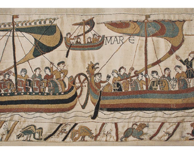 Bayeux Navigio Wall Hanging | European Decorative Wall Tapestry | Jacquard Woven Wall Art | Medieval Home Decor Wall Hanging