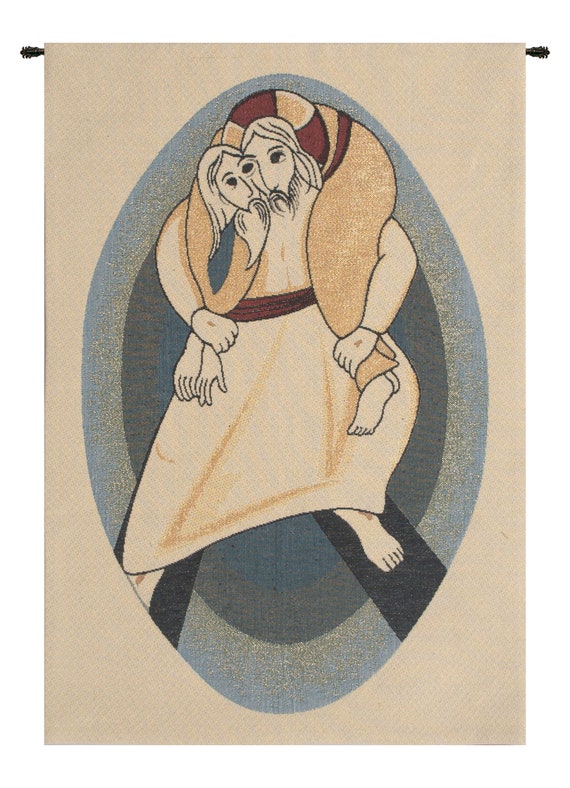 Woven Christian Wall Tapestry: Jubilee of Mercy, Italian Art
