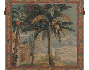 Exotic Pineapple Harvest Belgian Jacquard Wall Tapestry: Unique Woven Art Decor for Home & Collectors