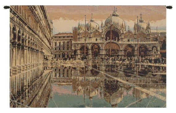 Piazza San Marco Tapestry: Italian Woven Wall Hanging (17x25 inch)