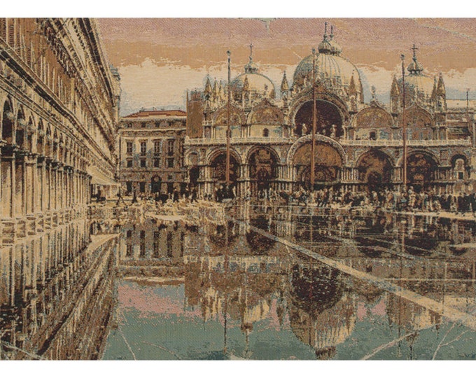 Piazza San Marco Tapestry: Italian Woven Wall Hanging (17x25 inch)