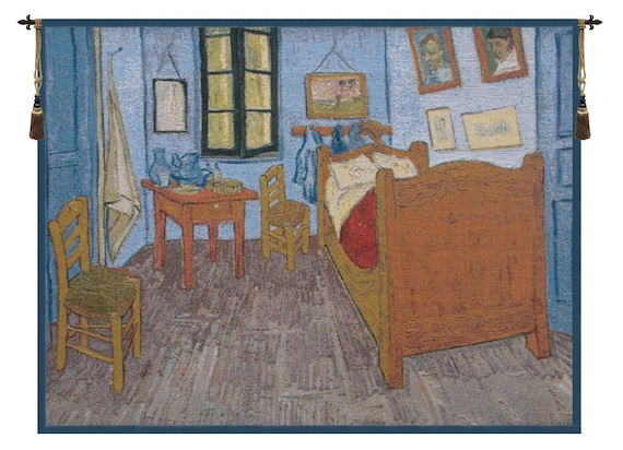 Van Gogh 'The Bedroom' Tapestry: European Woven Wall Art (30x39 inch)