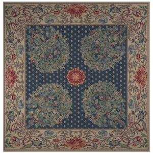 William Morris Tree of Life Tapestry Throw: Floral Woven Blanket (59x59 inch)