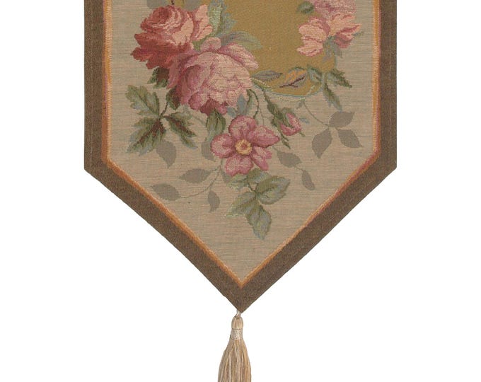 French Floral Roses Jacquard Woven Tapestry Table Runner - Elegant Home Decor (33x14)