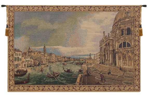 Italian La Salute Tapestry: Venice Lake and Castle Wall Art (13x19 inch)