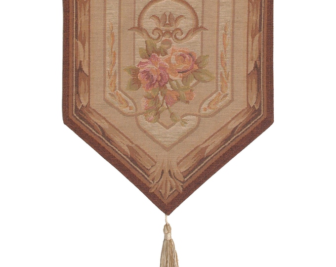 Jacquard Woven Table Runner: French Tapestry with Roses - 33x14 inch