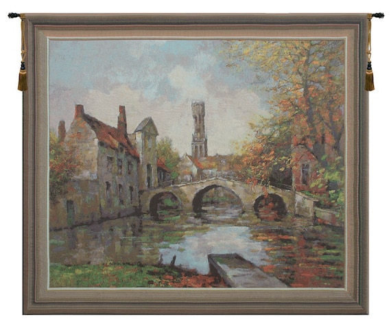 Lake of Love Belgian Tapestry: European Wall Art (36x42 inch)