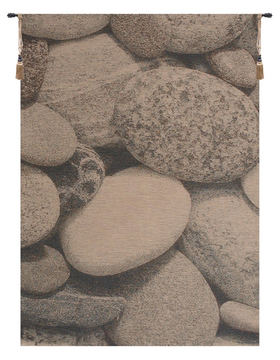 Pebbles Wall Tapestry: Woven Jacquard French Decor (38x28 inch)