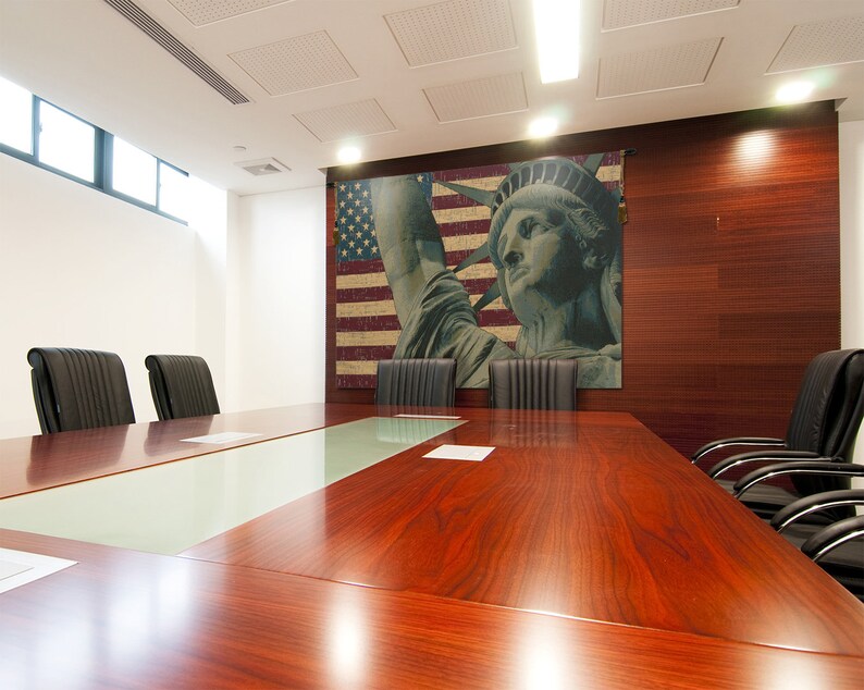 Statue of Liberty Tapestry: American Flag Woven Wall Art image 5