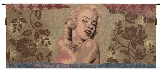 Marilyn Monroe Tapestry: Italian Jacquard Woven Wall Hanging (25x56 inch)