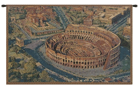 Colosseum Tapestry: Woven Italian Wall Hanging (13x20 inch)