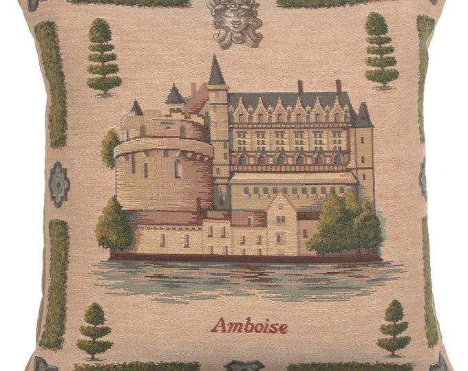 Amboise Tapestry Cushion Cover: French Jacquard Sofa Pillow (19x19 inch)