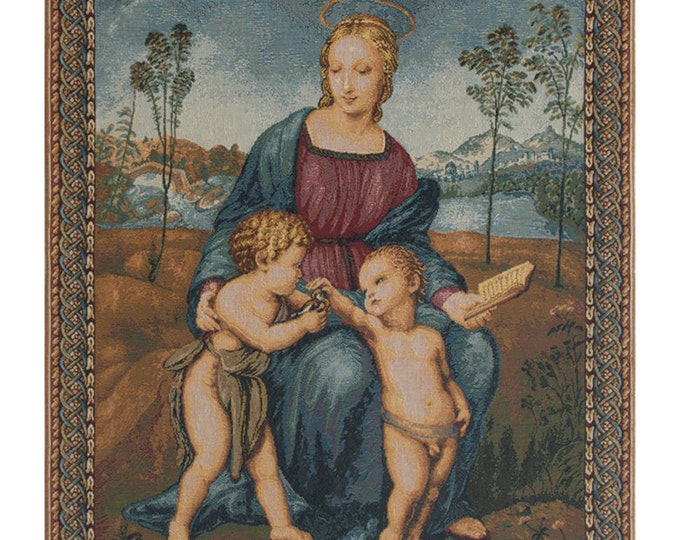 Madonna del Cardellino Tapestry: Italian Renaissance Woven Wall Art