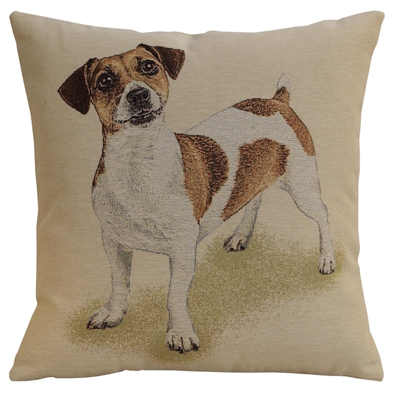 Woven Terrier Dog Pillow Cover: Max Design, 18x18 inch