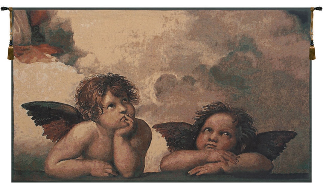 Raffael's Angels European Jacquard Woven Tapestry - Modern Religious ...