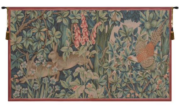 William Morris Tapestry: Hare and Pheasant Forest, Medieval Art