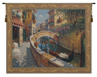 Passage to San Marco European Wall Tapestry - Jacquard Wall Décor Art - Square Decorative Wall Hanging - Woven Painting Wall Art
