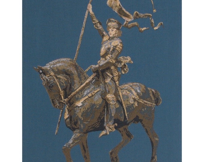 Jeanne d'Arc Tapestry - Medieval European Woven Wall Hanging