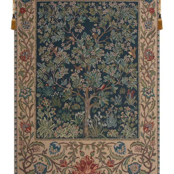 Tree of Life European Wall Tapestry - Floral Tapestry Wall Hanging - William Morris Art Wall Hanging Tapestry - Home Décor Wall Tapestry