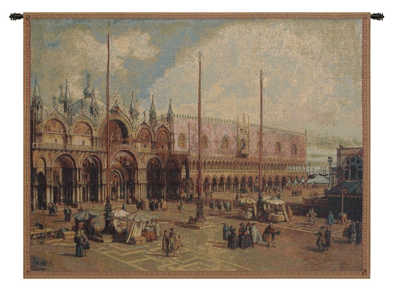 Palazzo Ducale & San Marco Tapestry: Italian Woven Wall Hanging